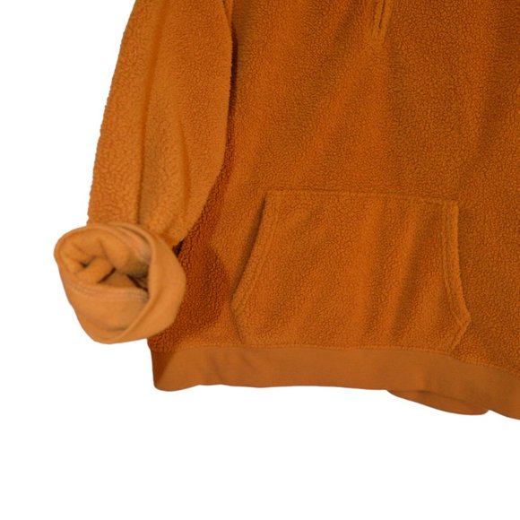 St. John's Bay Quality Apparel Orange Fleece Top Zip Long Sleeves Pullover L - Picture 5 of 9